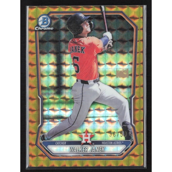 2026 Bowman Chrome Walker Janek #BCP-131 Gold Shimmer Refractor /31. Houston Astros MLB Baseball Trading Card