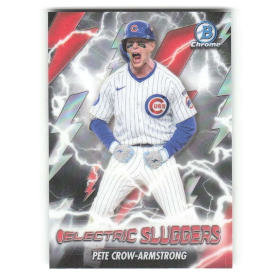 2026 Bowman Electric Sluggers #ES-24 Pete Crow-Armstrong Chicago Cubs  MLB Baseball Trading Card