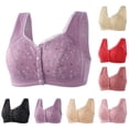 thumbnail image 1 of 2026 Bra for Senior - Front Closure Breathable for Seniors Red 40, 1 of 6