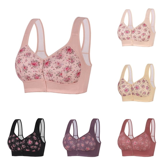 2026 Bras for Women Seamless Wireless Supportive Bra 2026 Full Coverage Tshirt Everyday Bras Light Pink, Size 46