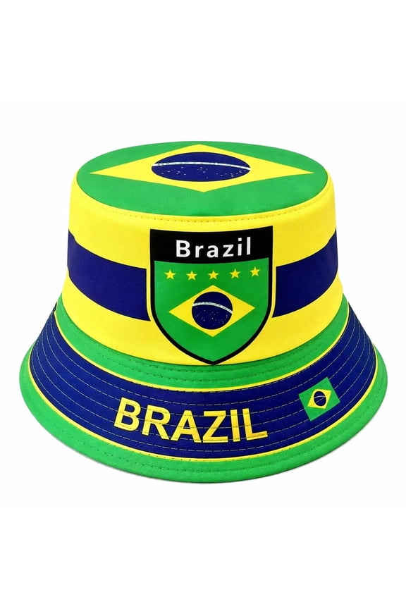 2026 Brazil Soccer Supporter Fan Team Hat Fisherman Bucket Summer Outdoor Sun Hat for Fans Gifts