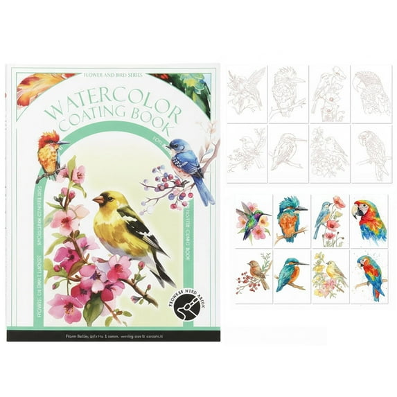 2026 Breathly Stress Relief Kit Watercolor Painting Book Watercolor for Adults Arts and Crafts Stress-Relieving Diy Foldable Paint Book Art Kit 5Ml