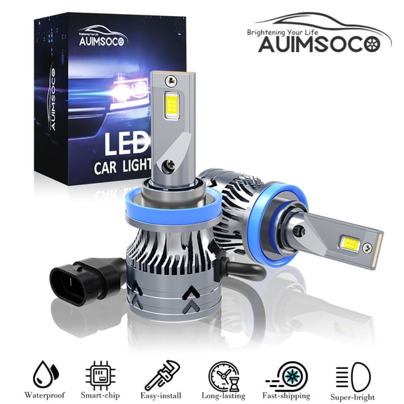 2026 Brightest LED Headlight H11 H8 Bulbs Conversion Kit, 10000LM 6500K Cool White, Easy Installation, Plug & Play