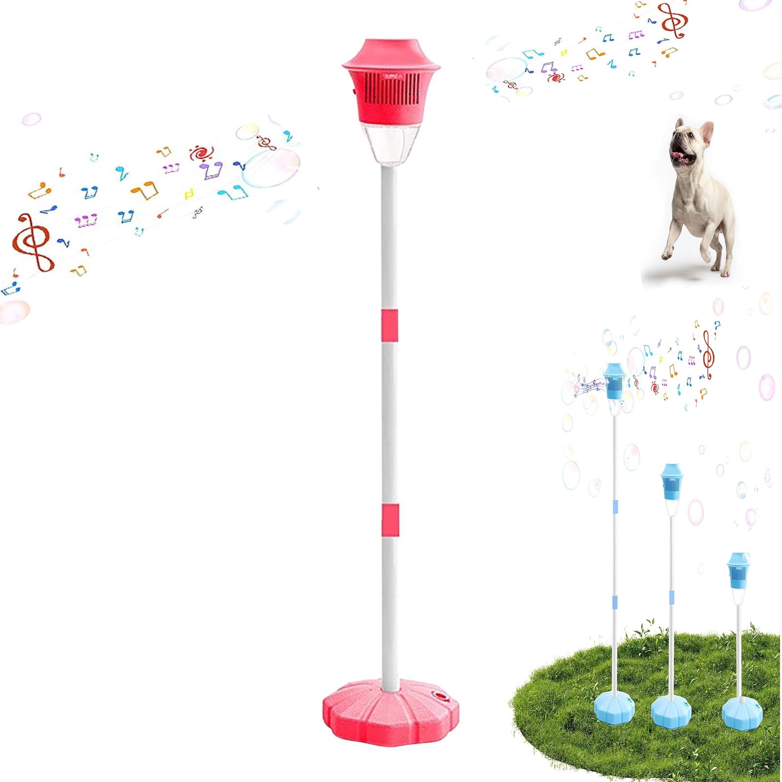 2026 Bubble Machine, Rechargeable Automatic Bubble Maker with Light Music, 3-Level Adjustable Heights, Detachable Bubble Wand for Outdoor Party Wedding 150ml