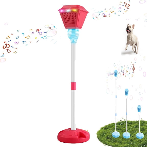 2026 Bubble Machine, Rechargeable Automatic Bubble Maker with Light Music, 3-Level Adjustable Heights, Detachable Bubble Wand for Outdoor Party Wedding 150ml