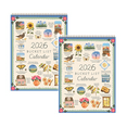 thumbnail image 1 of 2026 Bucket List Wall Calendar – 12-Inch Vintage Art Design with Monthly Goal Prompts, Spiral Hanging Planner for Home & Office Organization 2PC, 1 of 5