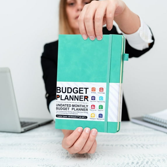 2026 Budget Planner Books Undated Monthly Books Expense Solid Notebook 12-Month A5 Finance to Take Control Manage Finances Effectively Pink 8.4 In