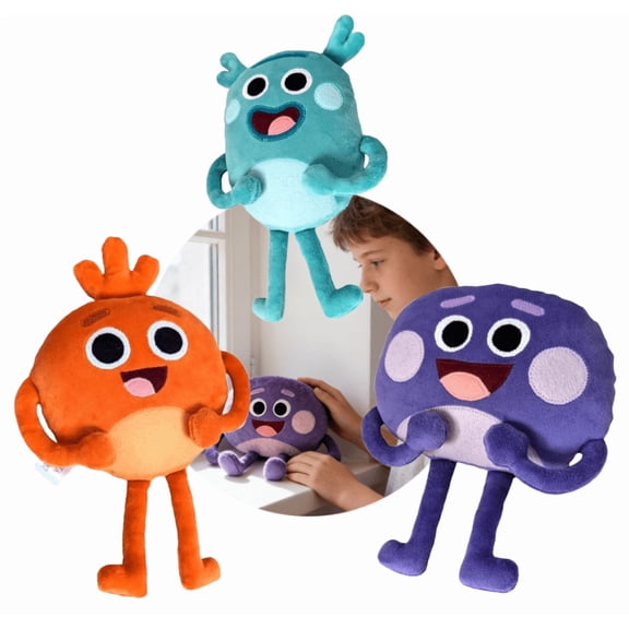 2026 Bumble Grumble Nums Plush Figure Doll Home Decor Dolls Stuffed Soft Toy Cute Cotton Toys Bumble Nums Game Easter Valentine Gifts for Fans - (Set of 3)