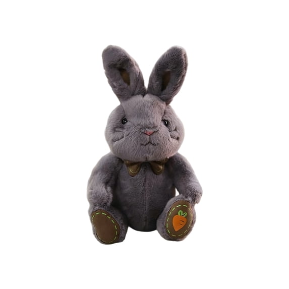 2026 Bunny Plush Stuffed Animal , 9.8" Soft Cuddly Bunny Doll Gift for Adults, Birthday Graduation Present for Friends Classmates, Cute Huggable Companion, Gray
