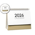 thumbnail image 1 of 2026 Business Office Desktop Calendar Kraft Paper Organizer with Daily Blocks and Triangular Stand, 1 of 7