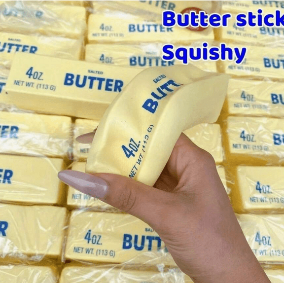 2026 Butter Fluffy Slime, Butter Stick Squishy Toys, Wet Soft Slow Rise Squishies, Salted Butter Sticks, Fidget toys Suitable for Adults