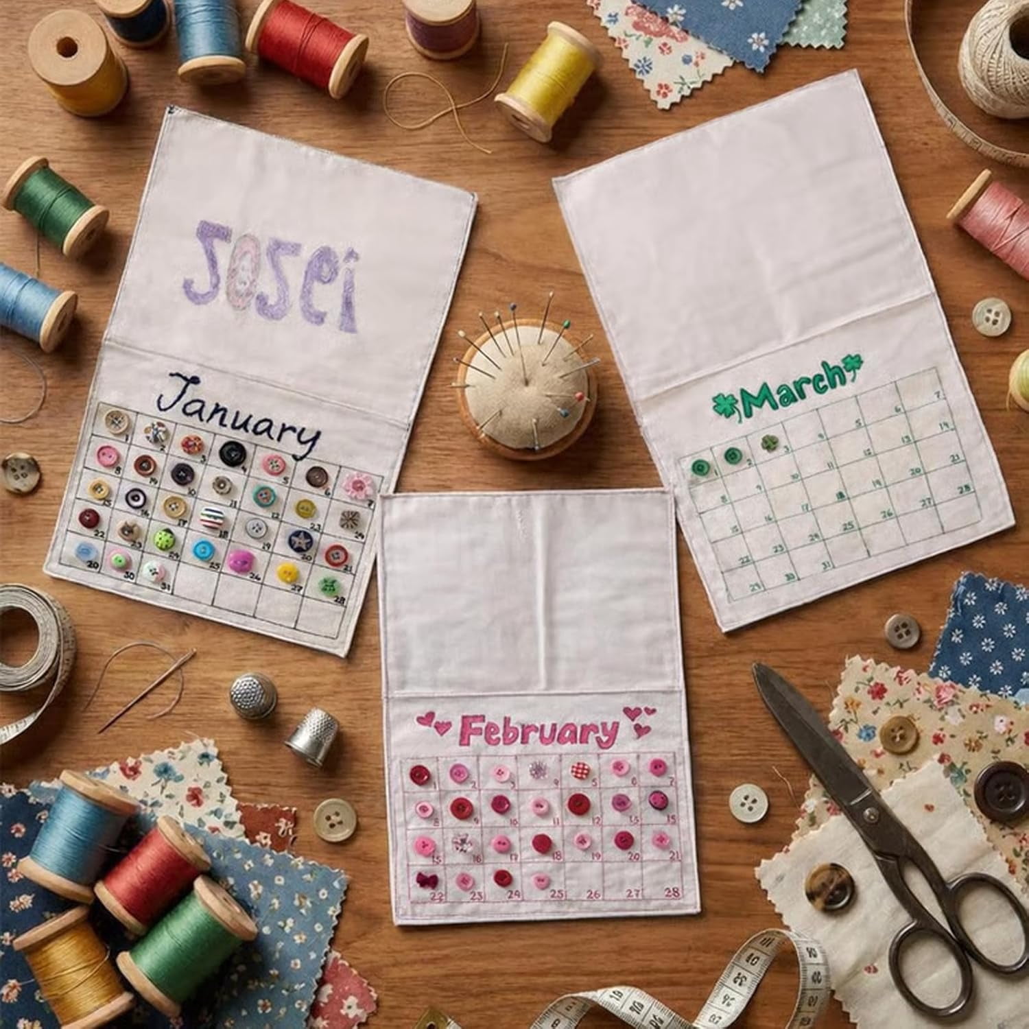 2026 Button Calendar: Stitch Your Year One Button at a Time, Complete ...