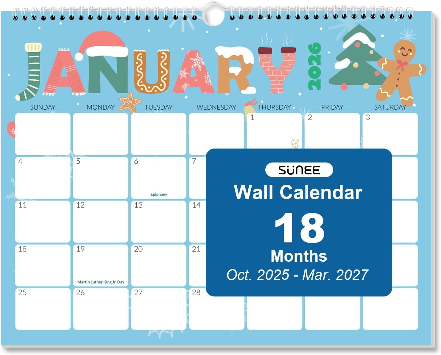 2026 Calendar, 18 Months 2026 Wall Calendar Hanging Calendar 11"x8.5 ...