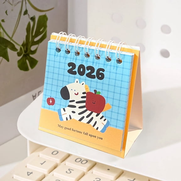2026 Calendar 2026 Cartoons Horse Illustration Mini Desk Calendar Cute Calendar Ornament Student Study Planner Desk Calendar Suitable For Holiday Decorations
