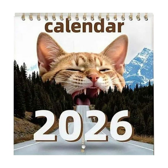 2026 Calendar - 2026 Cute Cat Wall Calendar , 2026 Wall Calendar from January to December, Funny Calendar with Premium Paper, 7.9" x 7.9" Warm Gifts