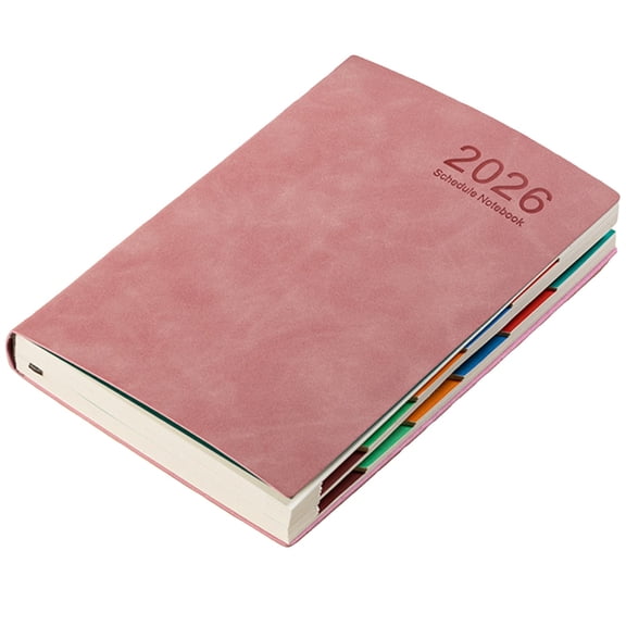 2026 Calendar A5 Weekly Planner with PU Leather Cover, Monthly and Weekly Pages Including Habit Tracker for Work School Personal Life, 21x15 cm Agenda Notebook