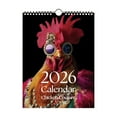 thumbnail image 1 of 2026 Calendar Chicken Couture Horse Planner Wall Calendar Animal Photography Thick & Sturdy Paper for Organizing & Planning Office Kitchen Decor or Gift 2026 Wall Calendar, 1 of 5