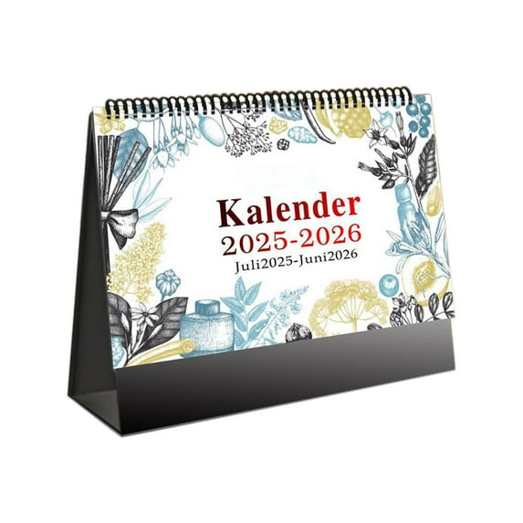 2026 Calendar - Fwttom Desk Calendar, 2025.7-2026.12 Monthly Gift Desk English Desk Calendar Ornament Gift