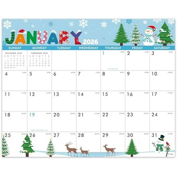 2026 Calendar - Magnetic Calendar for Refrigerator, Jan.2026 - Dec.2026, 8" × 10", 2026 Magnetic Refrigerator Calendar, Tear-off Pad, Blocks with Julian Dates - 12 Different Themes$$Office
