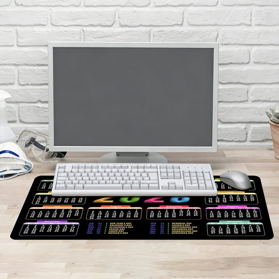2026 Calendar Mouse Pad Large Extended Gaming Mouse Pad Desk Mat with 12 Month Schedule Office Desk Pad Non-Slip Rubber Base Waterproof Keyboard Mat for Work and Home 2026 Planner Mat