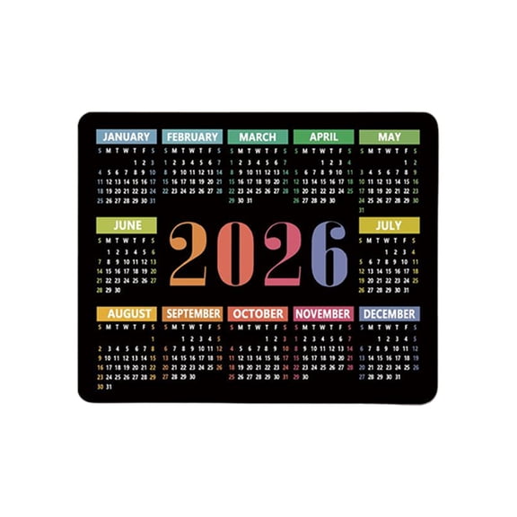 2026 Calendar Mouse Pad with Non-Slip Rubber Base, Desktop Calendar Mousepad with Smooth Surface for Office Home Desk Organization and New Year Planning Office & Craft & Stationery