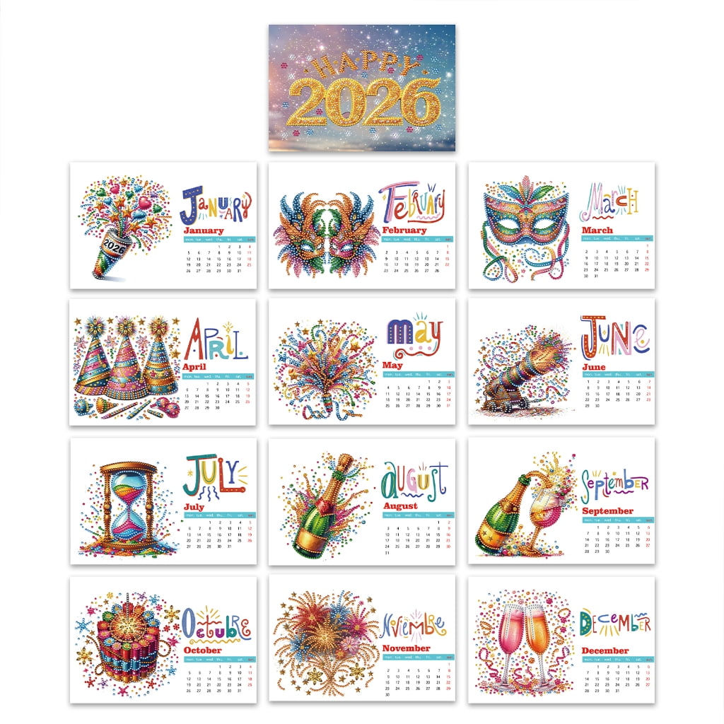 2026 Desk Calendar Painting Calendar Standing Calendar for Office