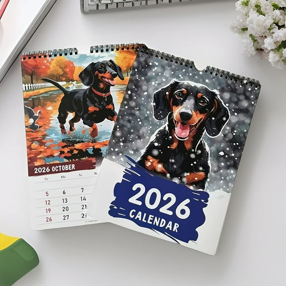 2026 Calendar Series, Dachshund Wall Or Desktop Monthly Planner With To Do List Home Office School Planning Calendar Clearance With Multiple Holidays Thick Paper For Planning And Organization