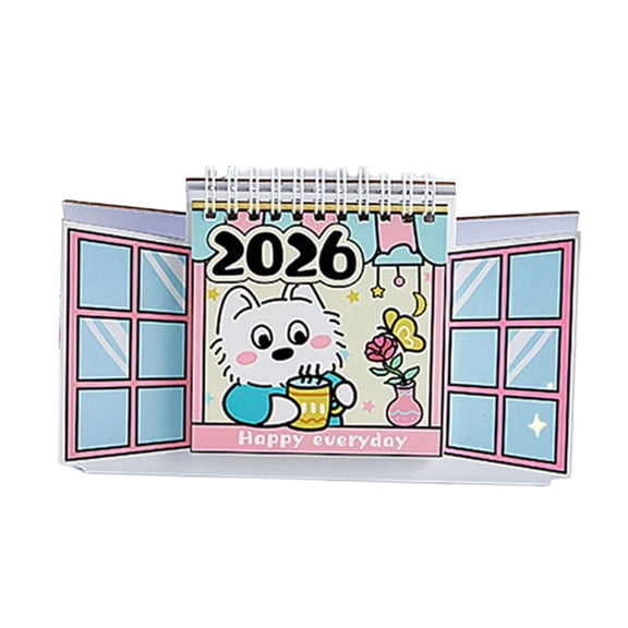 2026 Calendar Standing Calendar Desktop Ornaments Creative Small Calendar Lucky Dog Office Calendar Monthly Calendar