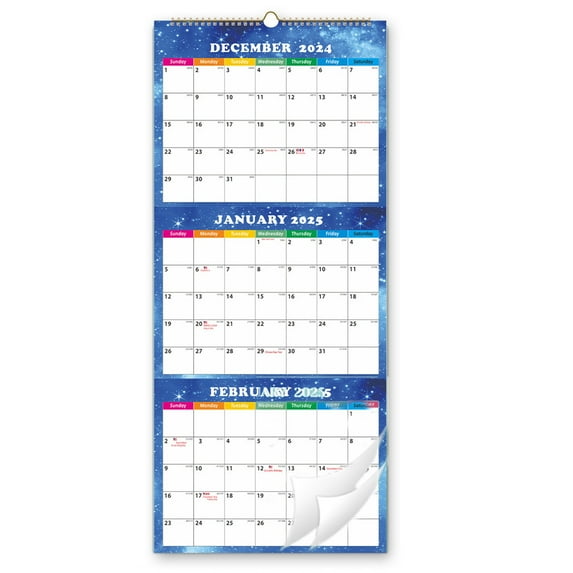 2026 Calendar Wall,Large Dry Erase Calendar for Wall,3 Month Vertical Wall Calendar,Blank Reusable Monthly Quarterly Calendar Planner Undated, Hanging Monthly Calendar,3 Month Calendar Planner