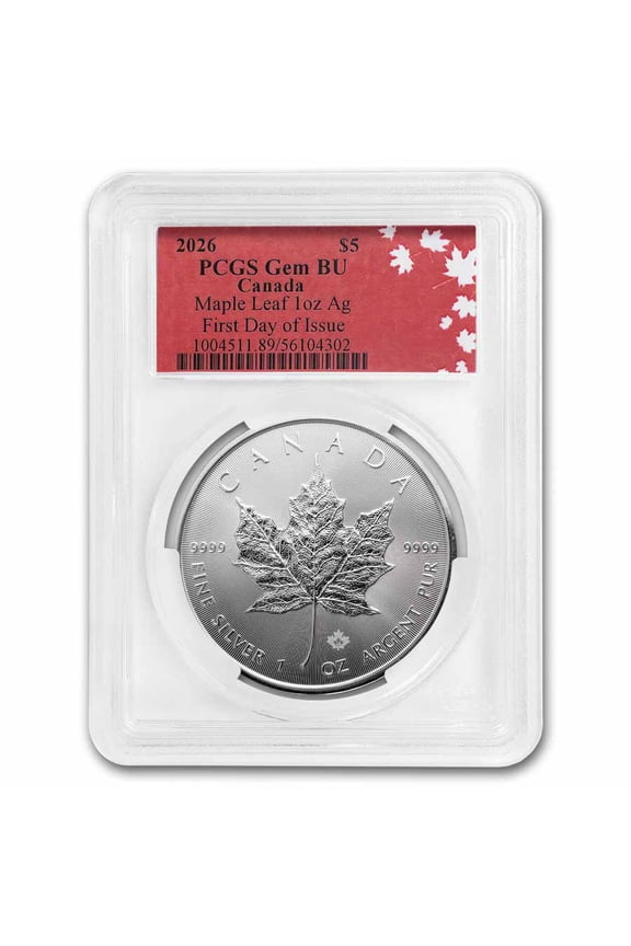 2026 Canada 1 oz Silver Maple Leaf Gem BU PCGS (First Day Issue)