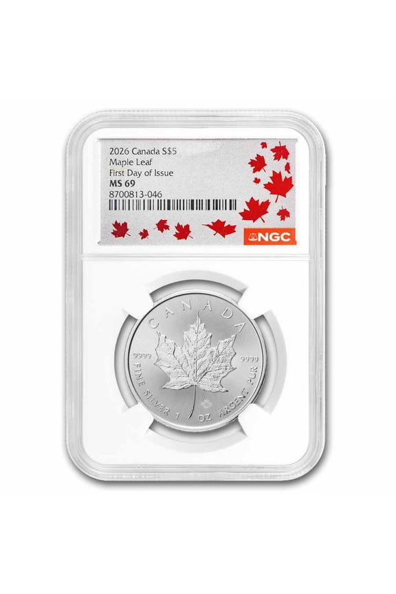 2026 Canada 1 oz Silver Maple Leaf MS-69 NGC (First Day)