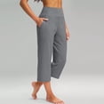 thumbnail image 1 of 2026 Capri Pants for Women High Waisted Workout Yoga Capris Leggings Straight Leg Athletic Cropped Pants with Pockets, 1 of 4