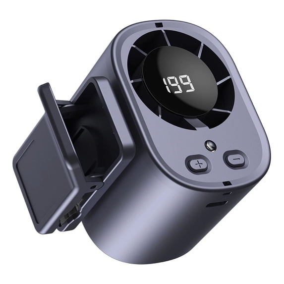 2026 Car Clip on Air Conditioner Fan with LED Display - 360掳 Rotation, 199 Speeds & Semi-Cooling Technology, USB Rechargeable Personal Fan, Hands-Free Clip on Fan for Cars, Work, Camping