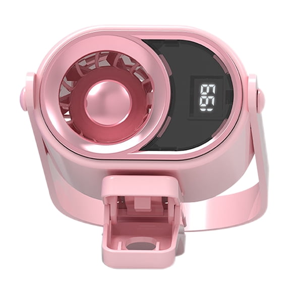 2026 Car Clip on Air Conditioner Fan with LED Display,Portable Mini Cooling System for Auto Vehicle, USB Rechargeable Battery Powered Gadget, 360° Rotation Adjustable 199 Speeds Truck Tent,Pink