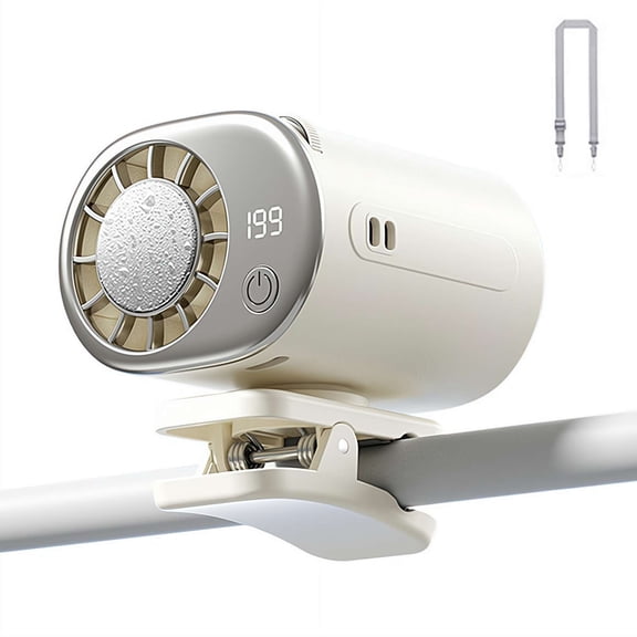 2026 Car Clip on Air Conditioner Fan with LED Display, Portable USB Rechargeable Air Conditioner for Vehicle Dashboard, 360 Rotation Adjustable 199 Speeds
