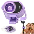 thumbnail image 1 of 2026 Car Clip on Air Conditioner Fan with Led Display, Portable Mini Cooling System for Auto Vehicle, Usb Rechargeable Battery Powered Gadget, 360° Rotation Adjustable 4 Speed Clip Fan (Purple), 1 of 6