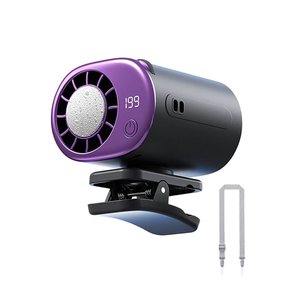 2026 Car Clip On Air Conditioner Fan LED Display 360 Rotation 199 Speeds Adjustable USB Rechargeable