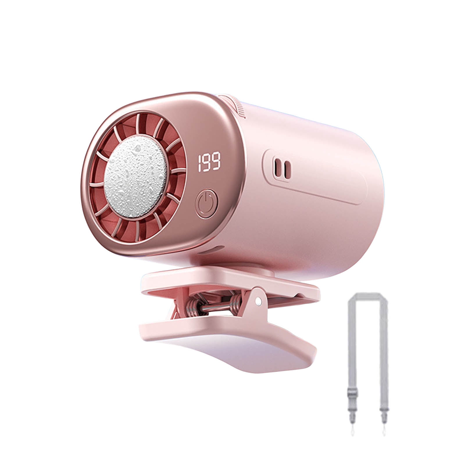 2026 Car Clip On Air Conditioner Fan LED Display 360 Rotation 199 Speeds Adjustable USB Rechargeable