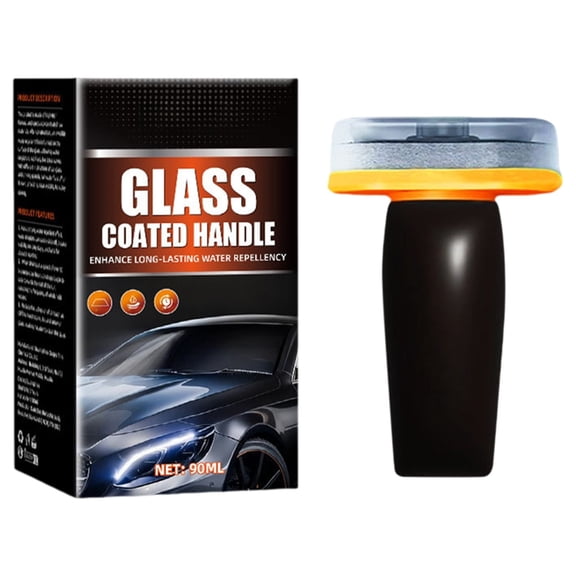 2026 Car Oil Film Cleaner with 90ml Roll-On Glass Compound,2-in-1 Windshield & Window Cleaner with Scrub Board,Removes Oil,Stains, Bug Residue,Hydrophobic Coating for Improved Rain & Fog Visibility