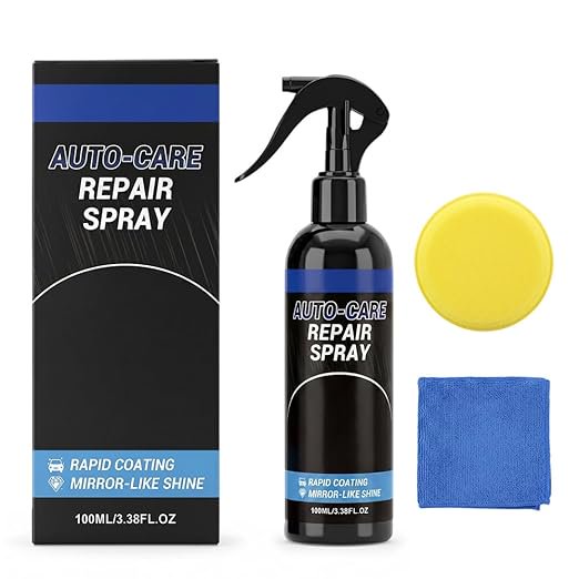 2026 Car Scratch Remover Set, Car Quick Effect Coating Spray, Deep Scratch Paint Polish, Nano Paint Sealant Shine Protection, Car Coating Polish Set, Sponge Cloth