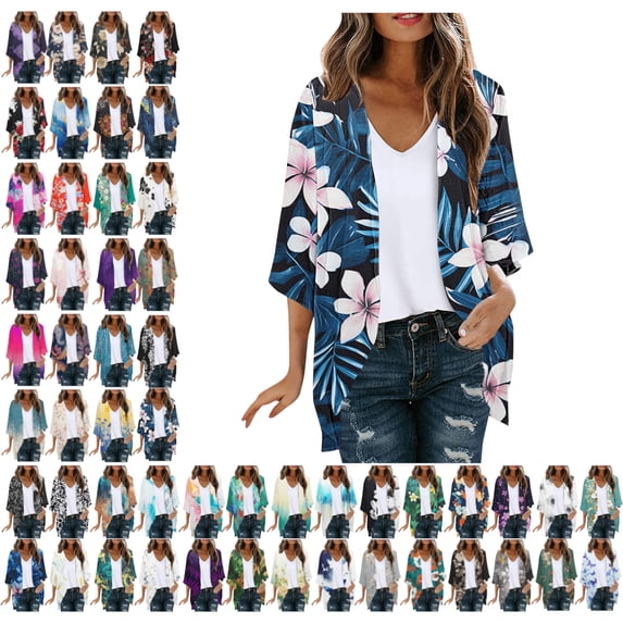 2026 Cardigans for Women Summer Plus Size Fashion Cardigan Casual Print Overcoat Spring Printed Top
