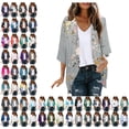 thumbnail image 1 of 2026 Cardigans for Women Summer Plus Size Fashion Cardigan Casual Print Overcoat Spring Printed Top, 1 of 6