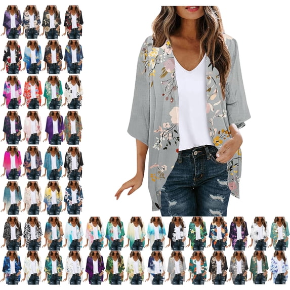 2026 Cardigans for Women Summer Plus Size Fashion Cardigan Casual Print Overcoat Spring Printed Top