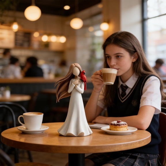 2026 Cardinal Angel Statue for Women, Hand-Painted Resin Memorial Figurine, Sympathy Remembrance Gift for Loss, Red Bird Ornament, Heaven Inspired Decor