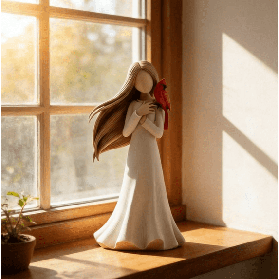 2026 Cardinal Memorial Comfort Statue, Angel Cardinal Resin Figurine, Hand-Painted Red Bird Ornament, Sympathy Remembrance Gift,Cardinal Christmas Thanksgiving Gifts for Women