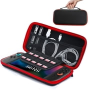 Carrying Case for Nintendo Switch 2 Model, Portable Hard Shell Pouch Carrying Travel Game Bag for Nintendo Switch 2 Accessories Holds 10 Game Cartridge Black
