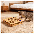 thumbnail image 1 of 2026 Cat Scratch Puzzle Enrichment Toys, Interactive Cats Nail File Enrichment Boxes, Cats Nail File Scratcher with 2 Track Balls, Puzzle Felts Maze Box for Indoor Cats Scratching Playing, 1 of 9