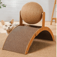 thumbnail image 1 of 2026 Cat Scratcher Toy, Natural Sisal Rope Cat Scratching Ball Scratcher Toy with Ball for Cats Kittens Dogs Puppy, Interactive Solid Wood Scratcher Pet Toy, 1 of 3