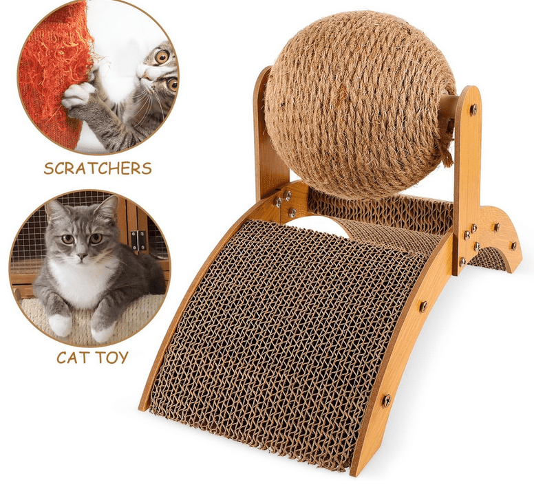 2026 Cat Scratching Ball Natural Sisal Cat Scratcher Toy with Catnip ...