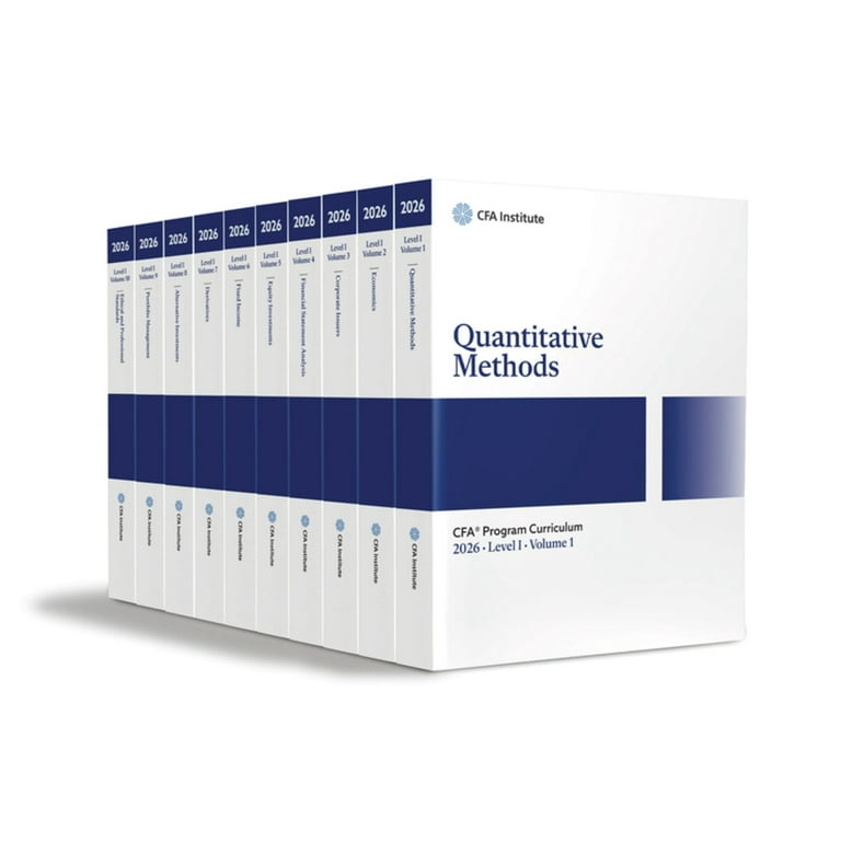 2026 Cfa Program Curriculum Level I Box Set, (Paperback) - Walmart.com